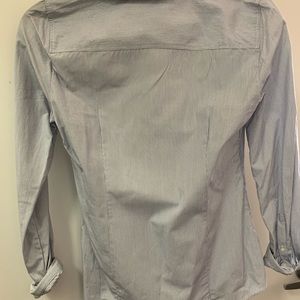 J.Crew blue pinstripe blouse